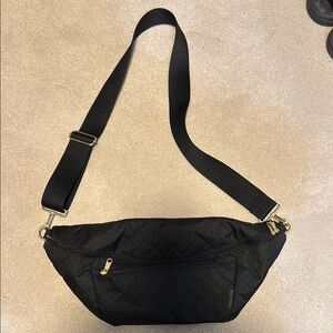 Black Quilted Crossbody Bag